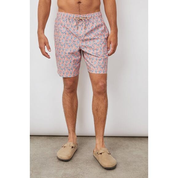 Rails Kian Scattered Posy Peach Floral Mens Swim Shorts Size 2X NWT - Picture 1 of 16